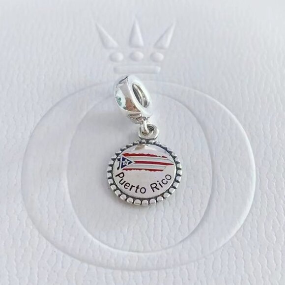 Pandora Puerto Rico Flag Charm - Picture 1 of 4